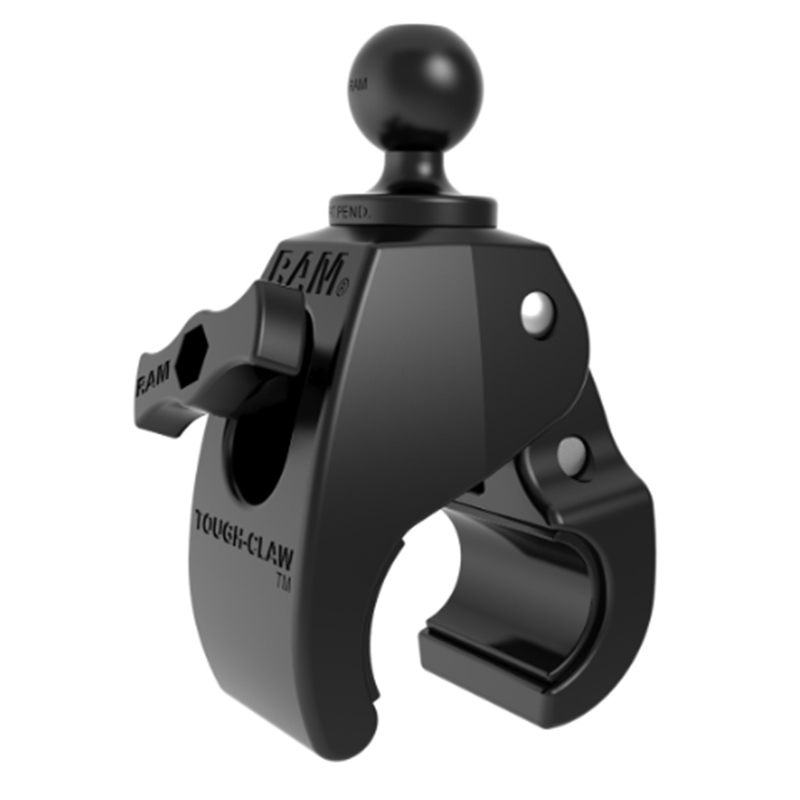RAM Tough-Claw adjustable clamp mount for securing devices to rails, bars, and tubing.